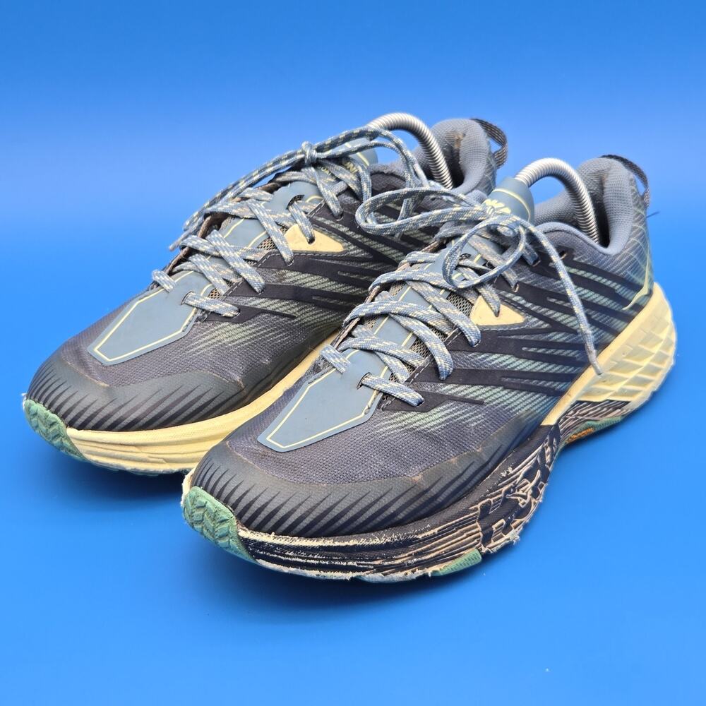 HOKA One One Speedgoat 4 Women’s 11 Provincial Blue Gold Fusion Trail Shoes